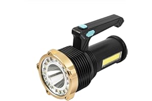 FLIGBLZ Rechargeable Spotlight Hand-held Flashlight searchlight, Outdoor Flashlight with 1000 Lumen LED, Long-Distance Running Spotlight 4 Mode LED Spotlight Flashlight Marine Light