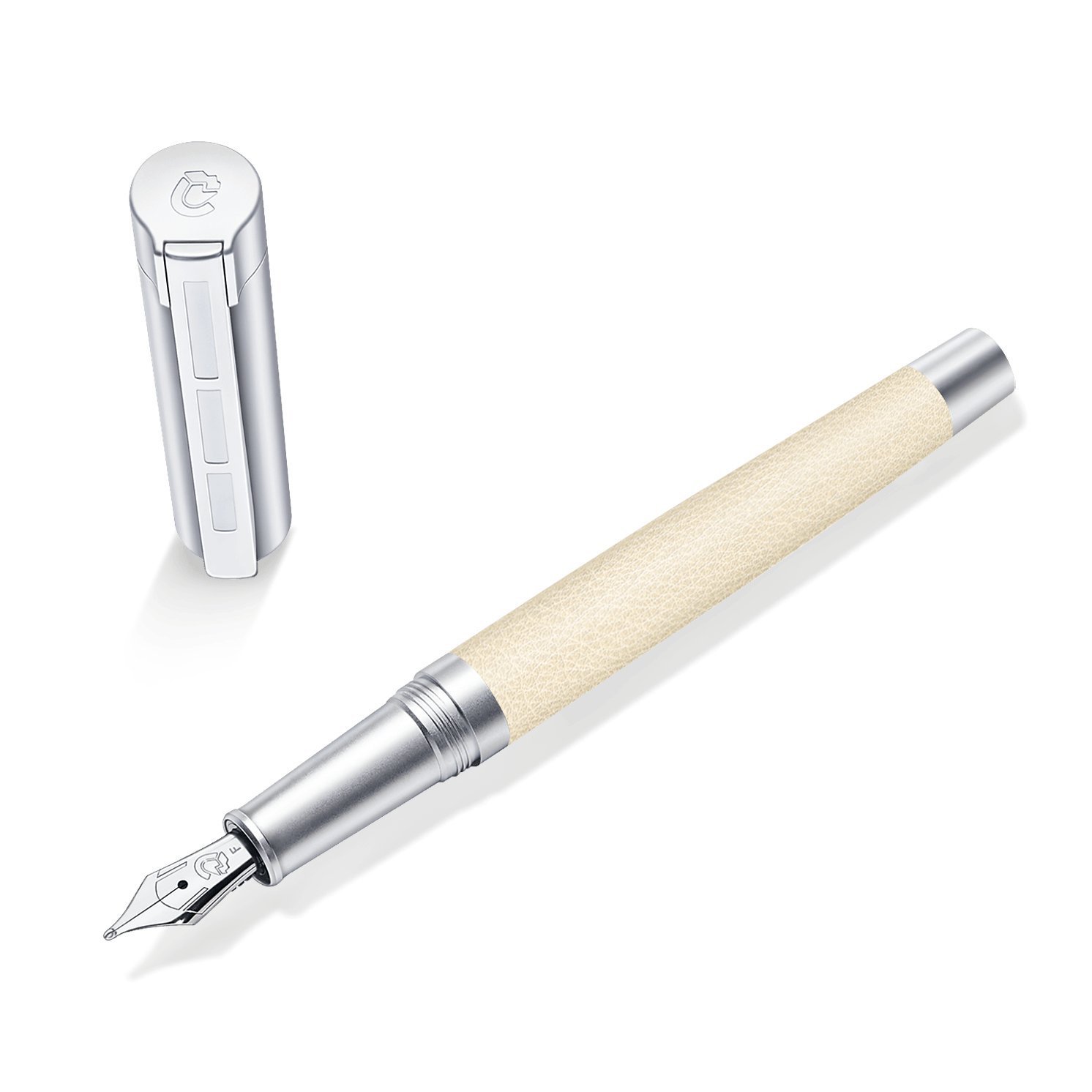 STAEDTLER Initium Corium Fountain Pen, Leather, Beige, M, 9PC130M