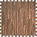 Sorbus 48Sq. Ft. Wood Grain Floor Tiles Foam Mat EVA Interlocking Mats Tile 3/8-Inch Thick Flooring Wood Puzzle Exercise Mats w/Borders - Home Playroom Basement, Apartment, Trade Show, Baby, Dance