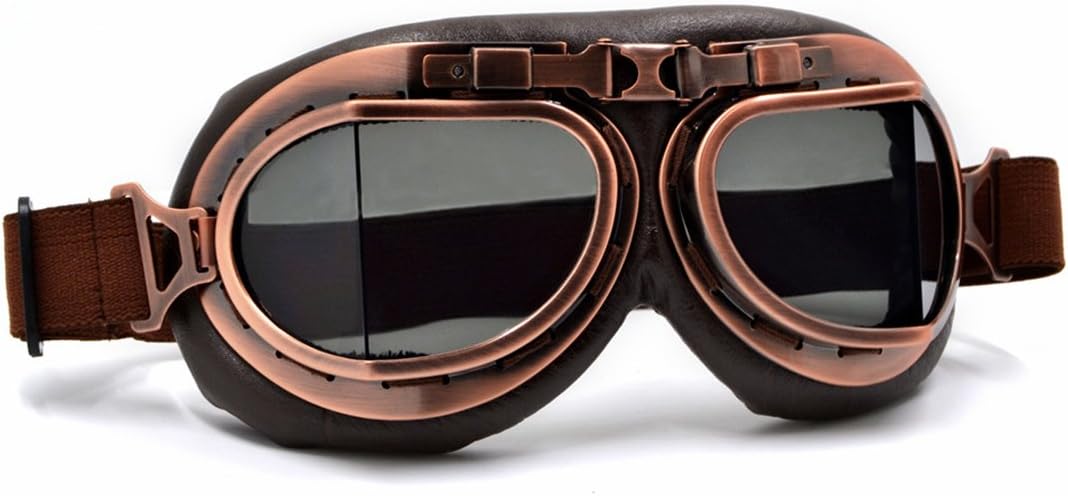 Cool Custom Motorcycle German Reflective Goggles Chrome For Women & Men Leather Indian Model 4