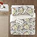 Mi Zone Tamil Comforter Set, Vibrant Flowers Design All Season Teen Bedding, Matching Sham, Decorative Pillow, Girls Bedroom Décor, Full/Queen, Multi 4 Piece