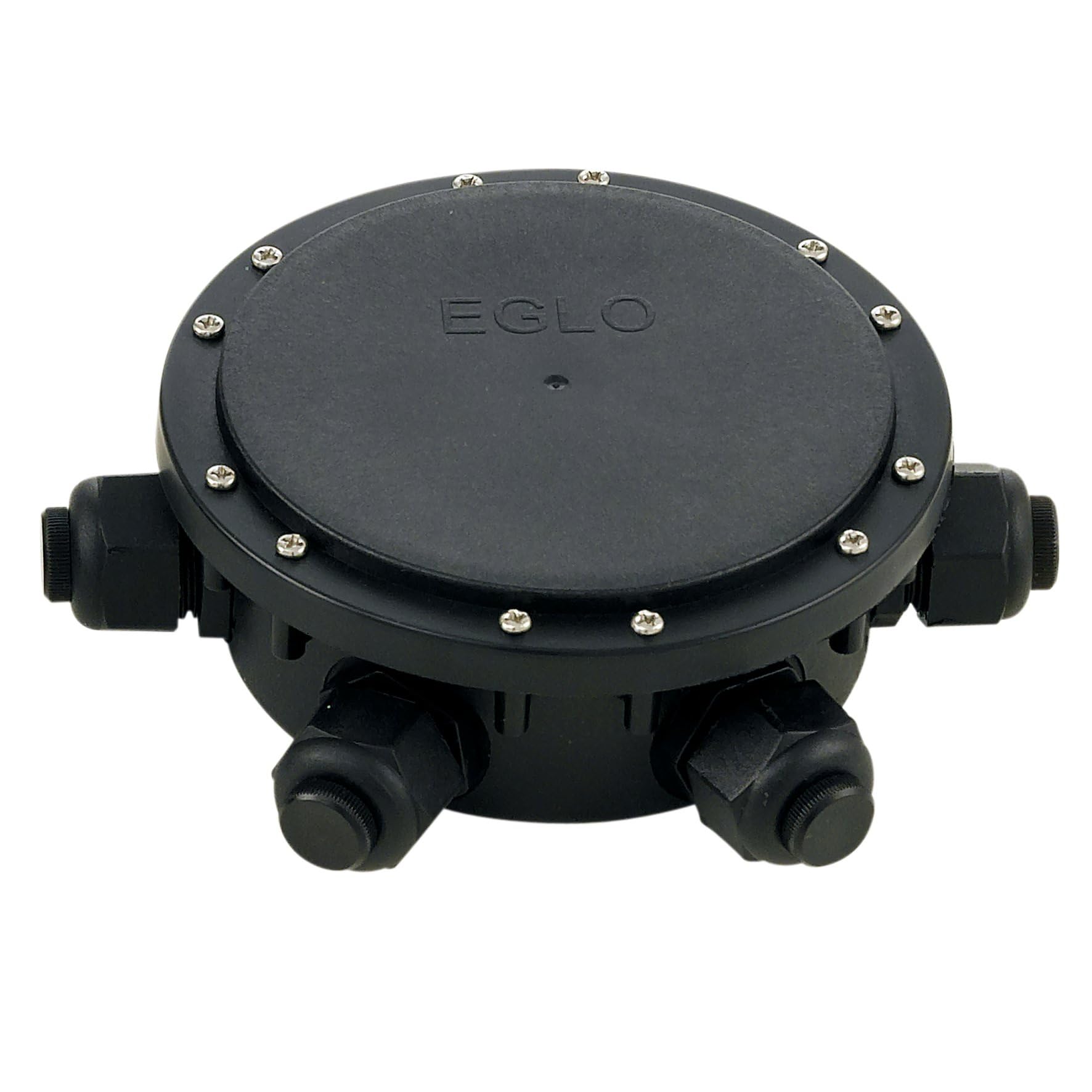 Eglo Waterproof Electrical Box, External Light Junction Box 6 Way, Outdoor Cable Connector, Black Plastic, IP68