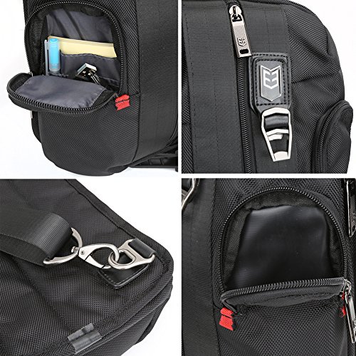 Evecase Tablet Bag Crossbody Shoulder Sling Unbalance Backpack Travel