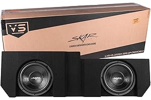 Skar Audio Dual 12" Loaded Ported Subwoofer Enclosure Compatible with 2019-2025 Chevrolet Silverado/GMC Sierra Crew Cab Truck
