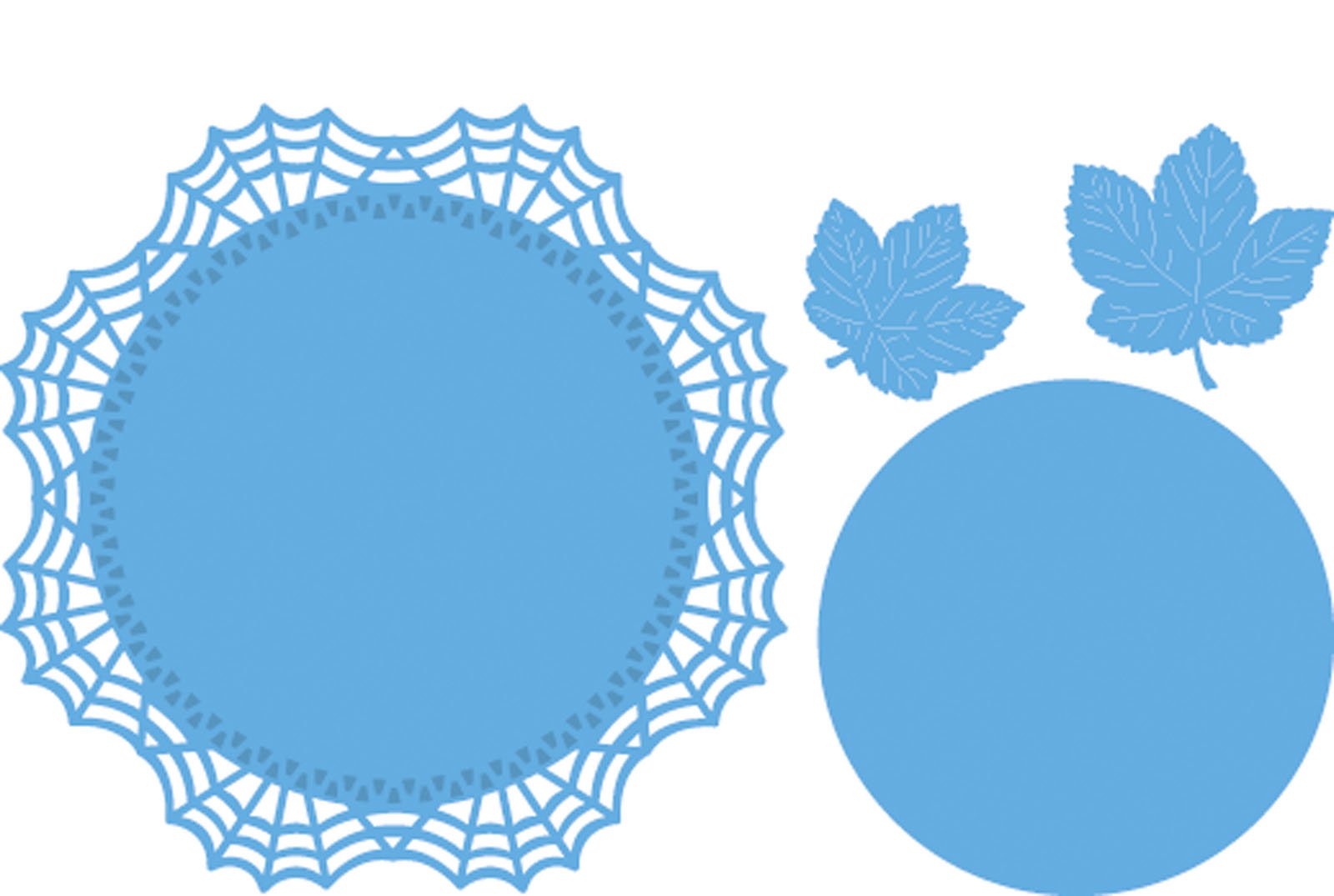 Marianne Design Creatable Leaf Doily Die, Metal, Blue, 16.1 x 12.9 x 0.2 cm