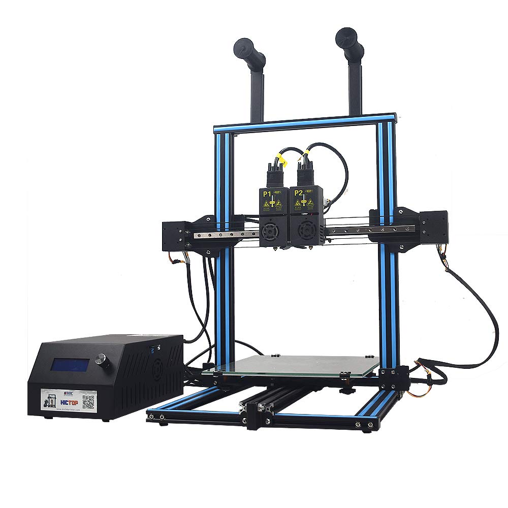 HICTOP D3 Pro Dual Extruder 3D Printer, TwoColor/Duplicate/Mirror