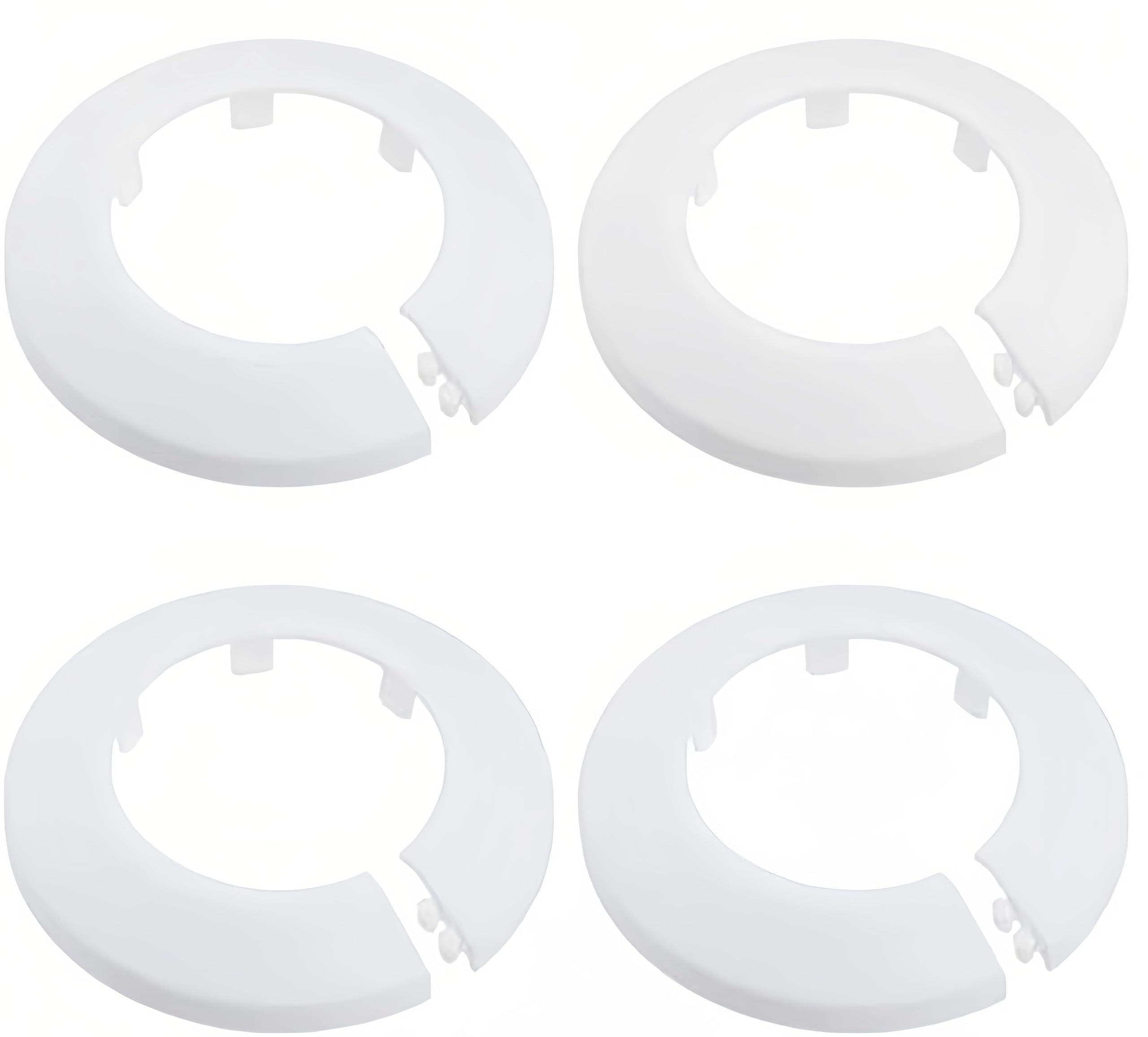 Wall Flange Cover Collars Plastic Radiator Pipe Collars, 4 Pieces,Water Pipe Drain Line Outer Diameter Flange Decoration (75)