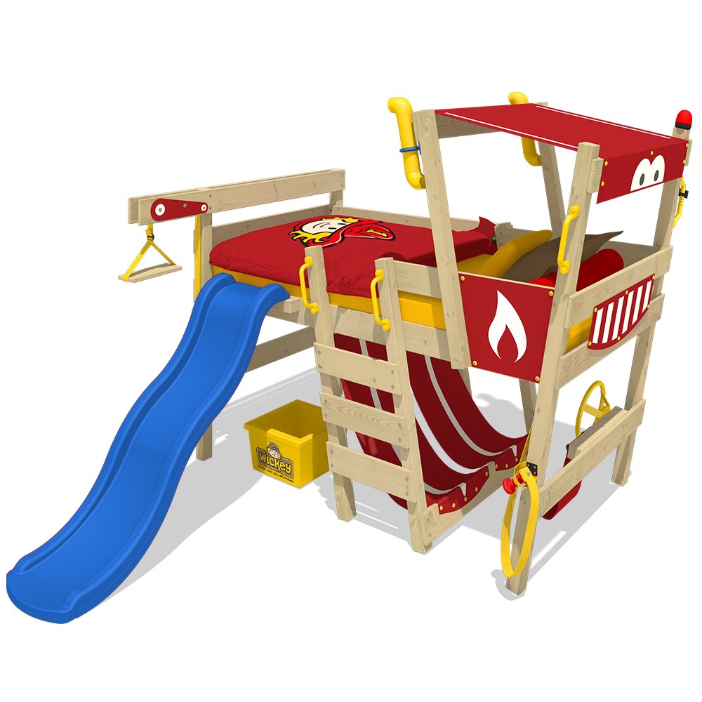 Buy WICKEY Play Bed with Slide Crazy Smoky Children Bed Loft Bed Kids