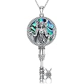 MONGAS Hecate/Lilith Necklace Sterling Silver Hecate Key Pendant Necklace Witchy Jewelry Hecate for Women