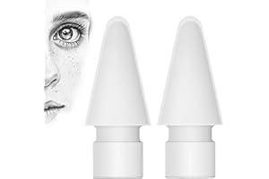 NXVX Silicone Apple Pencil Replacement Tips, 2 Pack – Quiet, Paper-Like Nibs for Smooth Drawing & Writing, Noise-Reducing Pen Tips for iPad Pro, Compatible with Apple Pencil 1st & 2nd Gen