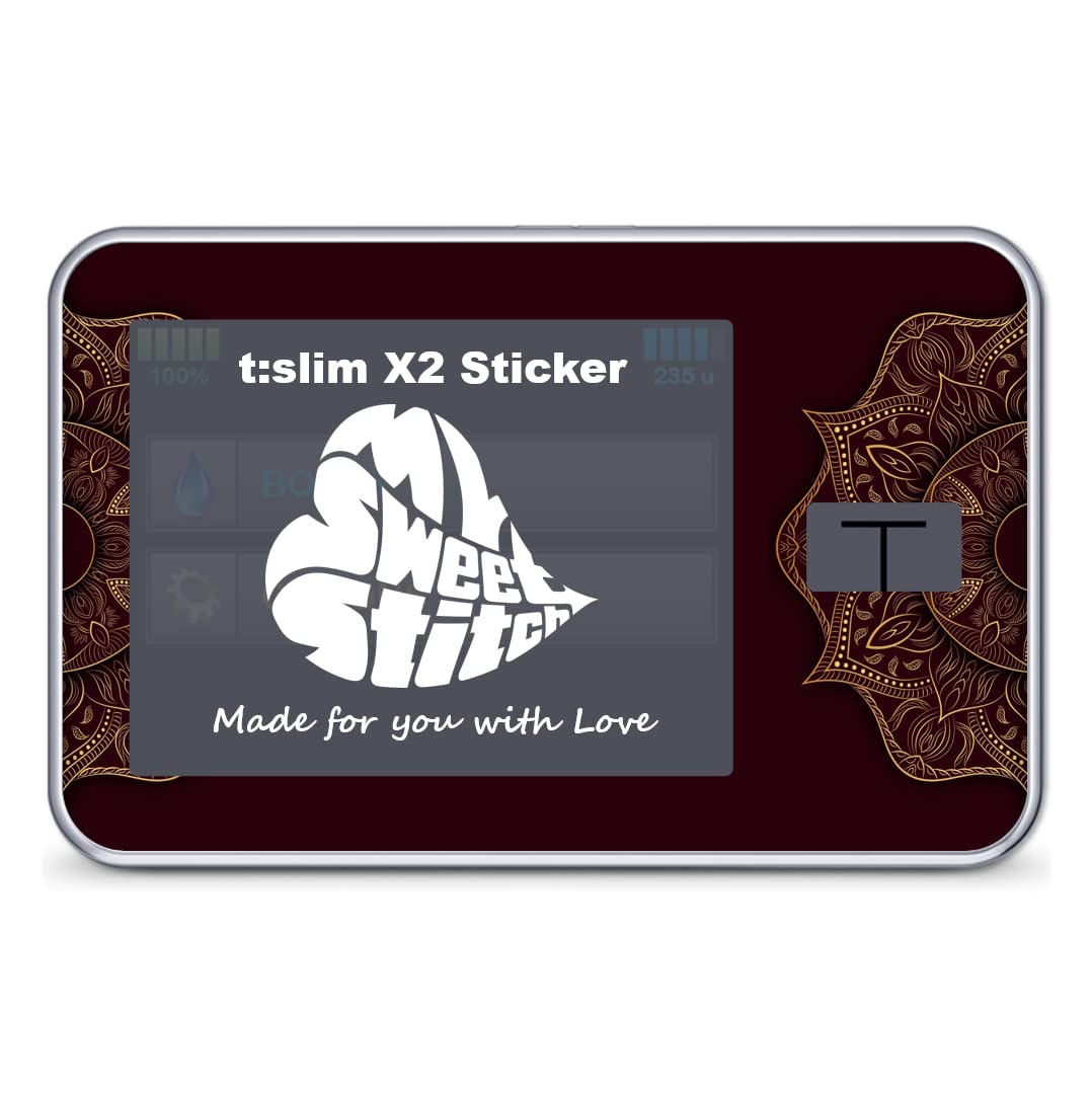 MySweetStitch, Tandem t:Slim X2 Sticker, Indian Red, Made in Germany
