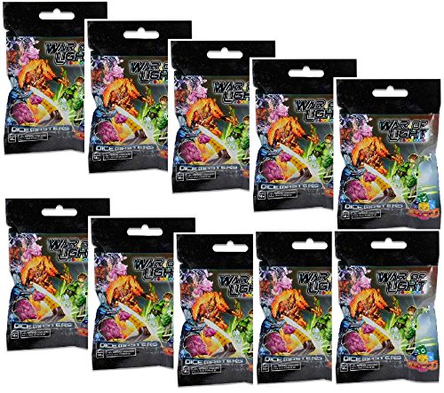 10 (Ten) Boosters Packs of DC Comics Dice Masters: War of Light Dice Building Game (10 Random Foil Packs)