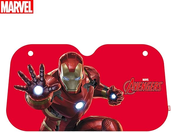 Amazon サンシェード 車用 アイアンマン Iron Man マーベルカーグッズ Marvel Dieying フロントガラス 紫外線対策 日除け 横130 高70cm 吸盤取付 汎用 サンシェード 車 バイク