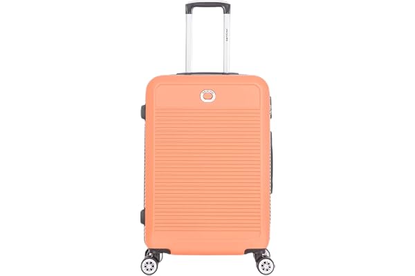 SANTINO Mala de Viagem Media 23kg Rígida ABS 4 Rodas 360º com Segredo Leve Resistente Flexível Antifurto Laranja tamanho 24 polegadas