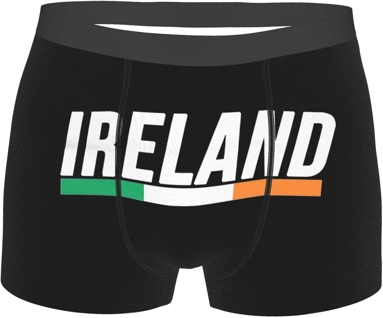 Mens Ireland Flag Letters Underwear Boxer Brief Funny Print Short Leg