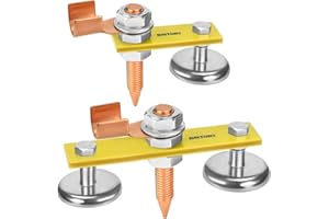 BAYTORY Upgrade Magnetic Welding Support Ground Clamp Tools, Double + Single Welding Magnet Head, Strong Magnetism Large Suct