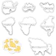 7 PACK World Map Shape Cookie Cutters, Cake Decorating Stencil, Seven Continents Shape Cookie Cutter Set, for Cake, Cookies, Cupcakes, Fondant, Pastry
