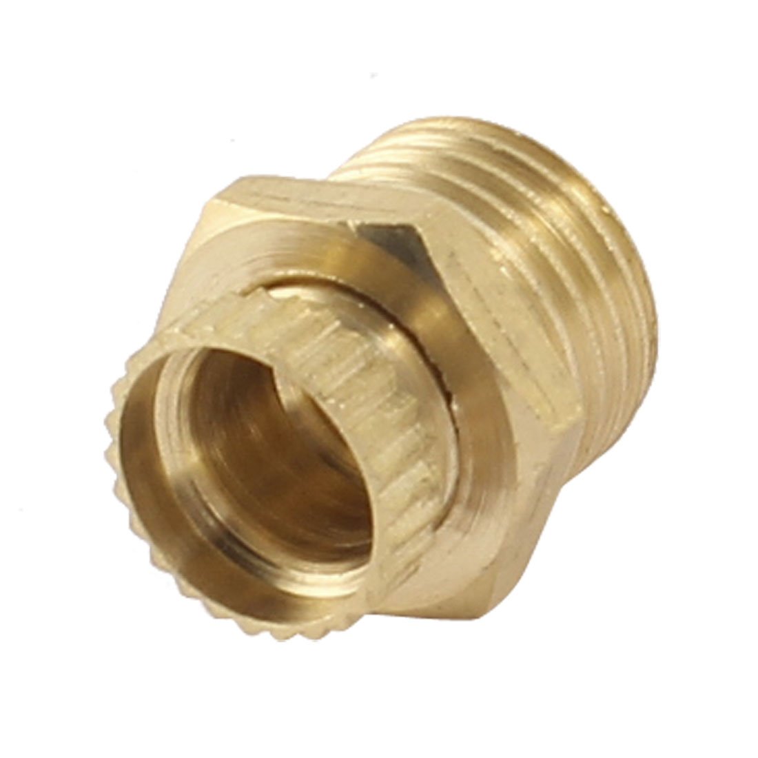 Sourcingmap Gold Tone Air Compressor Brass Water Drain Valve 1/4 PT Male Threaded