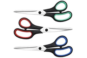 Vitoler Scissors All Purpose Heavy Duty,8.5" Kitchen Scissor for Office Home School Craft Sewing Fabric Supplies, High/Middle School Student Teacher, Right/Left Hand