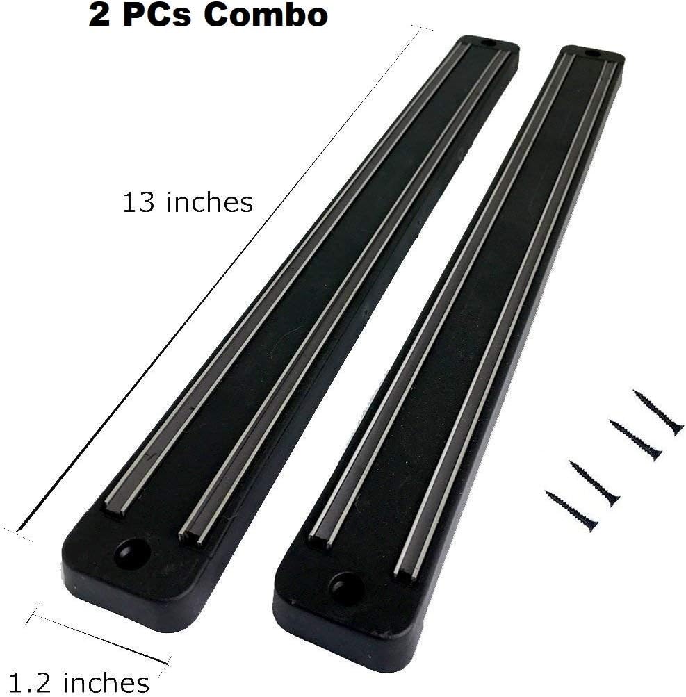 RUDRAYA KSTAR ENTERPRISE Combo of Wall Mount Magnetic Knife Storage Holder Chef Rack Strip Utensil Kitchen Tool (13 cm), Pack of 2 Pieces