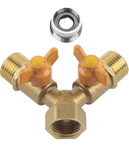 2-Pack Washing Machine Drain Hose Y-Splitter - Universal Plastic Connector With Clamps