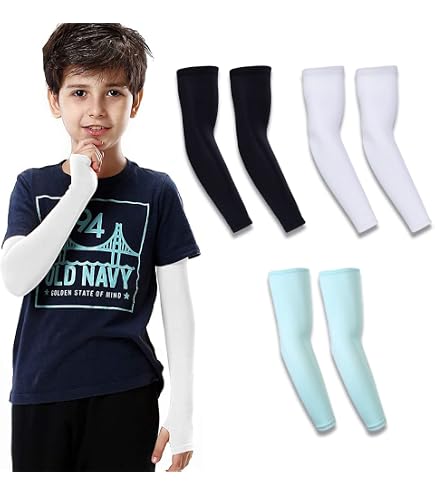 Manchons UV Pour Enfants LUOFENG - Lot De 2 - Protection Solaire, Tissu Respirant - 4-12 Ans