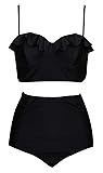 Vintage Polka Dot High Waist Bikini Set Strappy