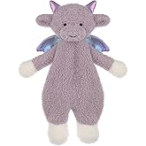 Apricot Lamb Dragon Soft Loveys for Babies, Security Blanket for Baby Boy and Girl, for Infant and Toddlers (Purple)