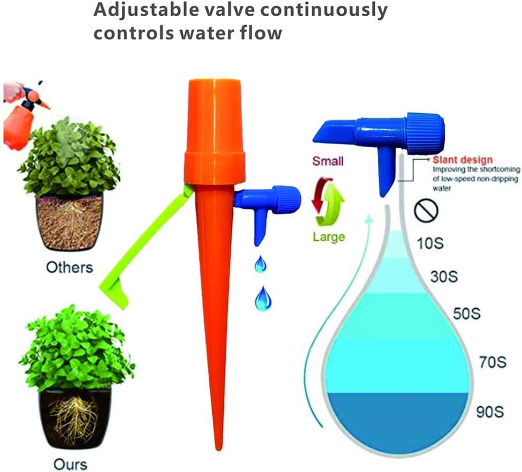 Automatic irrigation equipment for aquatic plants for drip irrigation system, Plant Waterer with Slow Release Control Valve, Adjustable Water Volume Drip System for Home and Vacation Plant Watering : Garden & Outdoor