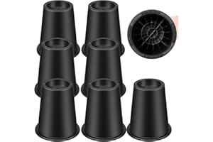 MCXYEM Bed Riser/Furniture Lift Bed/Bed risers/Furniture Lifter/Table risers/Frame Risers Create Under Bed Storage Heavy Duty for Furniture Height Adjustment Round Black (8 Pack, New 6 Inch)