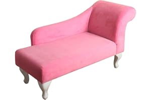 HomePop Youth Chaise Lounge, Pink Velvet