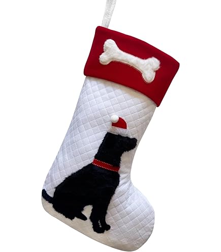 Bas De Noël Pour Chien – Snowy Mountain – Labrador Chocolate – Laine Crochetée