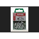 SPAX No. 8 x 3/4 in. L Phillips/Square Pan Head Zinc-Plated Steel Multi-Purpose Screws 35 pk