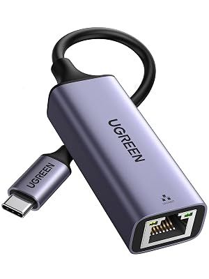 UGREEN USB C to Ethernet Adapter, Plug and Play 1Gbps Ethernet Adapter, Aluminum Case, (Thunderbolt 4/3 Compatible) to RJ45 Network Dongle, Compatible for MacBook Pro/Air, iPhone 17 Pro/Max, iPad, XPS