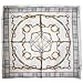 ETSYG 32'' Silk Scarf Women’s Beige Chain Pattern Large Square Satin Headscarf Headdress