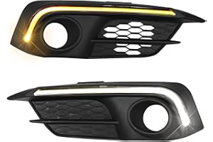SDTSSYVE Fog Lights Led Daytime Running Lights DRL for 2016 2017 2018 Honda Civic Sedan Coupe 2 4 door LX EX Turn Signal fog Lights Civic Accessories (CIVIC Sedan 2016-2018)