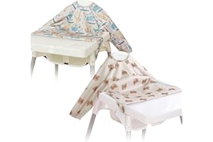 CoolaPeach Long Sleeve Baby Bib - Mess-Proof Feeding Bibs for Babies - Adjustable, Waterproof, and Highchair/Table Attachment