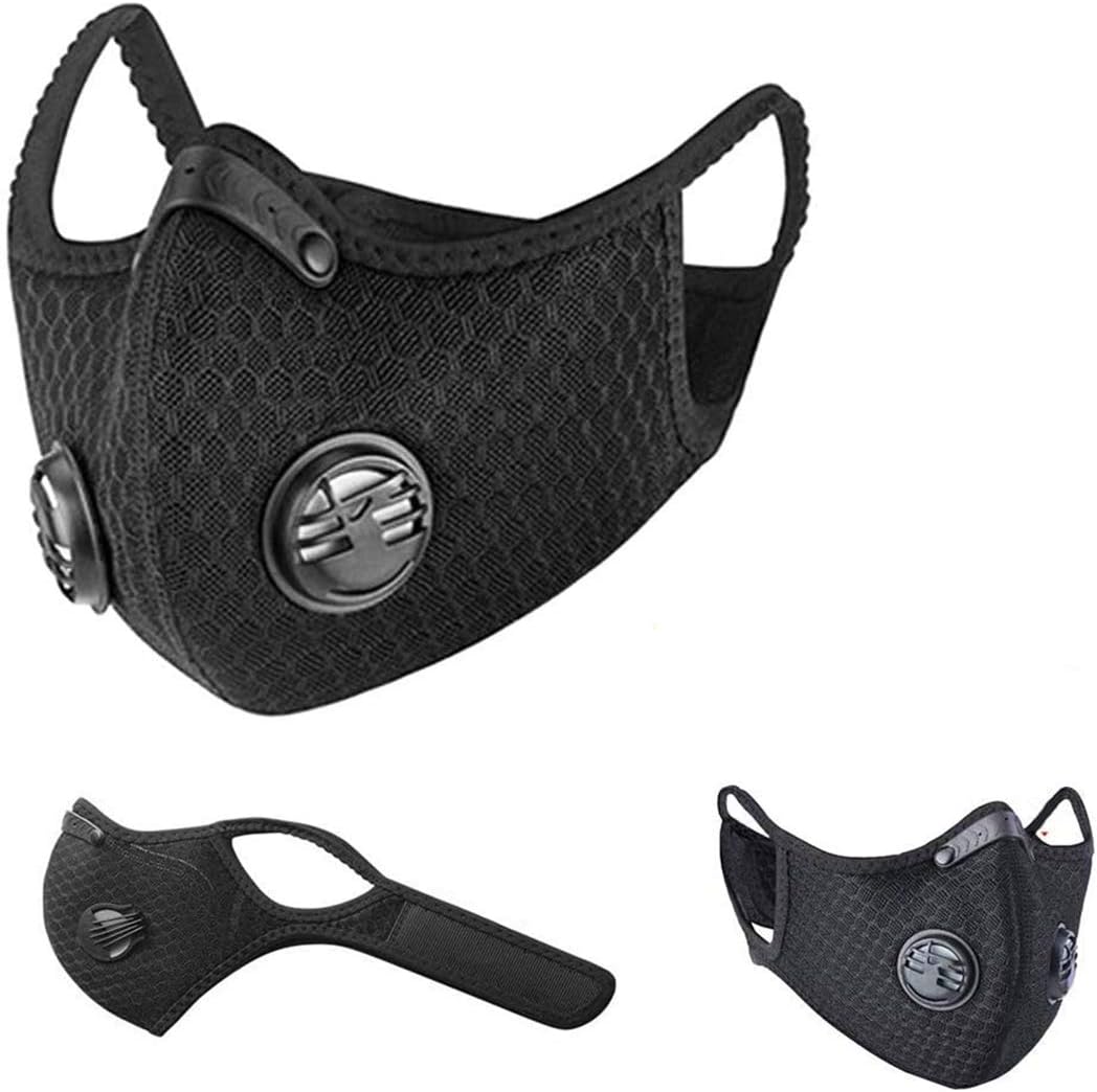 Washable Dustproof Anti Dust Face Fabric Mouth Fabric with 15 Extra Carbon 99% Filters 2 Valves for Soldering | Face Fabric | Cap | Hat | Bike | Ski | Hard Hat Helmets | Multifunctional Mouth Fabric