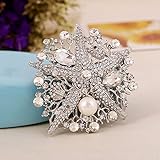 Sunshinesmile Bridal Wedding Starfish Crystal Hair Combs Jewelry Pearl Rhinestone Tiara Combs