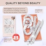 Kitsch Satin Pillow Rollers 6pc Marble Heatless Hair Curler Overnight view 3