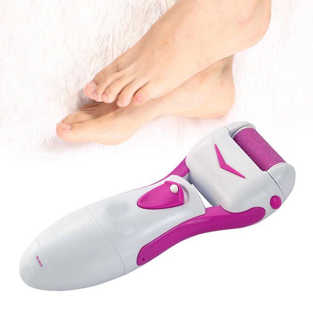 Electric Callus Remover Shaver Exfoliating Foot Hard Dry Skin Remover Tool Skin-smoothing Pedicure Kit (Rose)