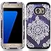 Galaxy S7 Case, S7 Case, MagicSky [Shock Absorption] Hybrid Dual Layer Armor Defender Protective Case Cover for Samsung Galaxy S7 (2016) - Black/Flower2