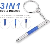Abeillo 2Pcs Tiny Eyeglass Screwdriver Kit 3 in 1 Keychain Precision Set view 2