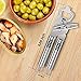 Can Opener，Famistar Stainless Steel Manual Can Opnern Smooth Edge Good Grips Can Tin & Jar Opener with Built-in Bottle Opener