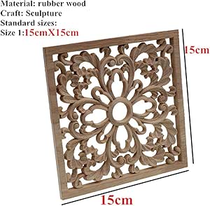 ELYQDDD Cosecha de Madera Tallado del Marco de la Etiqueta de la