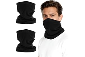 2 Pack Winter Neck Warmer for Women Men,Soft Fleece Windproof Face Cover Bandana Scarf for Men Women Outdoor Sports