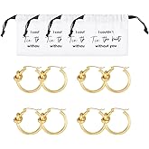8Pcs Gold Hoop Knot Earrings for Women Trendy, Cute Bridesmaid Proposal Gifts Bridesmaid Earrings for Women Jewelry Good Hoops Set, Wedding Accessories for Brides, Proposal Accessory for Wedding Party