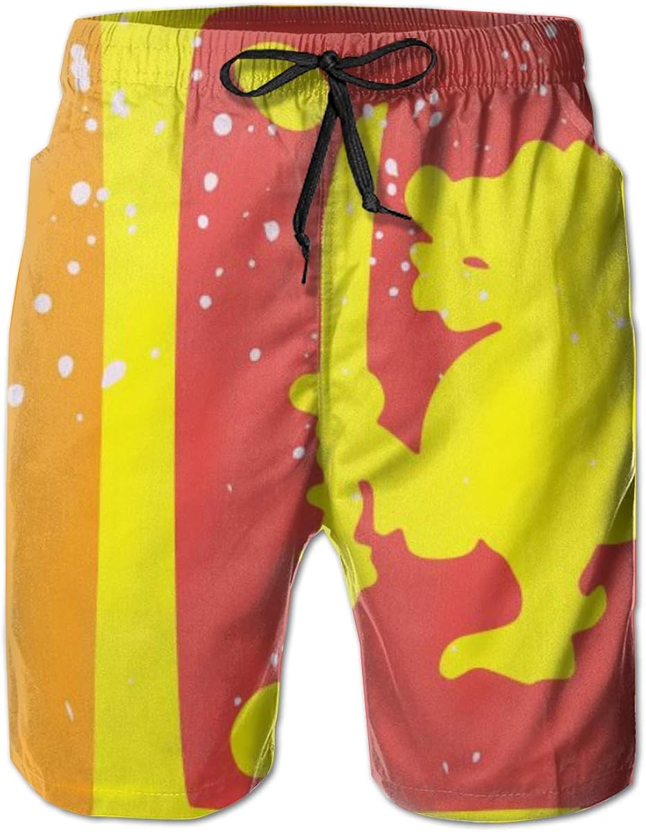 Lumos3DPrint Sri Lanka Flag Men's Swim Trunks Water Beach