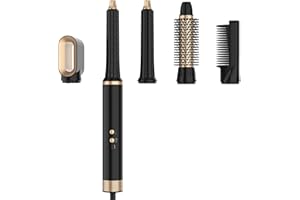 WEEYUM Professional Air Styler, 5 in 1 Hair Dryer Brush with 2X Air Auto Curler, Round Brush, Blow Dryer, Staight Comb with 110,000 PRM Brushless BLDC Motor