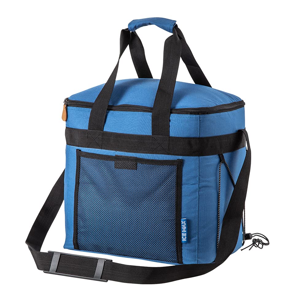 Leave Only Footprints Picnic Insulated Cooler Bag. Made from RPET Recycled Material (28 Litre, Navy Blue)